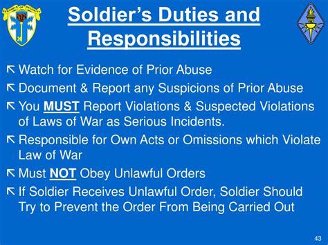 10 Duties of Soldier