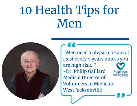 10 Healthy Tips For Men Your Guide To Optimal Health Blog Free Medical Clinic Jacksonville Fl Volunteers In Medicine Jacksonville