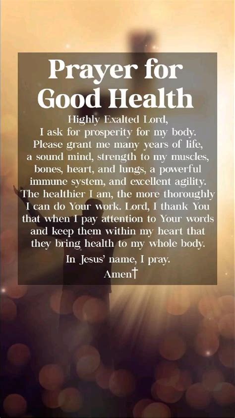 10 Prayers For Good Health