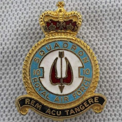 10 Squadron Royal Air Force Raf Lapel Badge