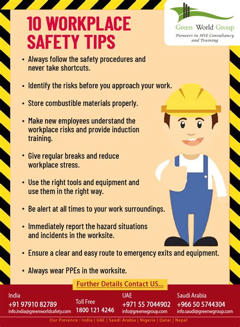 10 Workplace Safety Tips