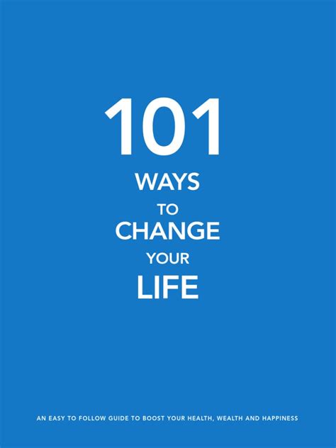 101 Ways To Change Your Life Pdf Pdf Habits Motivation