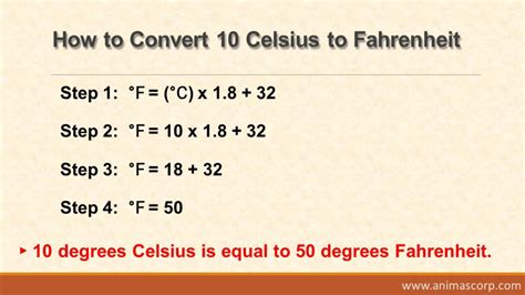 10C To F