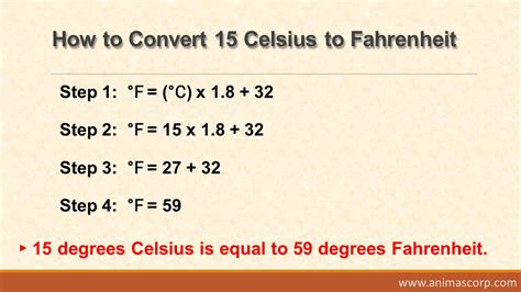 15 Celsius in Fahrenheit