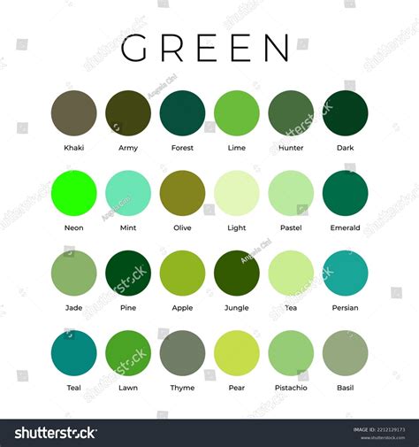 25 Different Shades Of Green Colour And Their Names Youtube