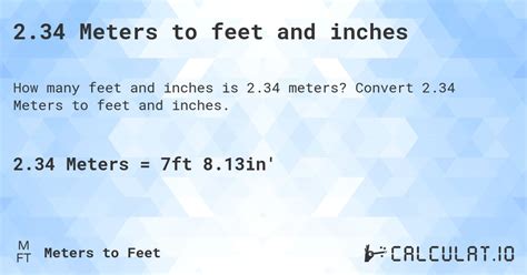 34 Meters to Feet Conversion