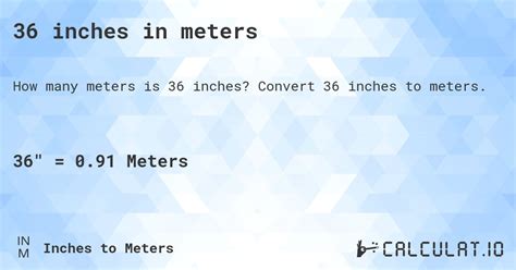 36 Inches In Meters