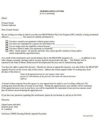 5 Agency Termination Letter Templates In Pdf Free Amp Premium Templates