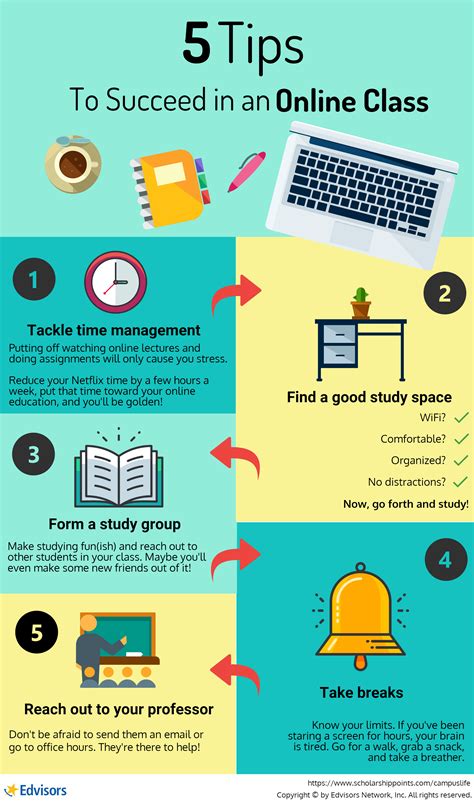 5 Great Study Tips For Online Students Infographic E Learning