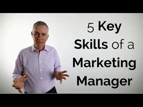 5 Key Skills Of A Marketing Manager Youtube