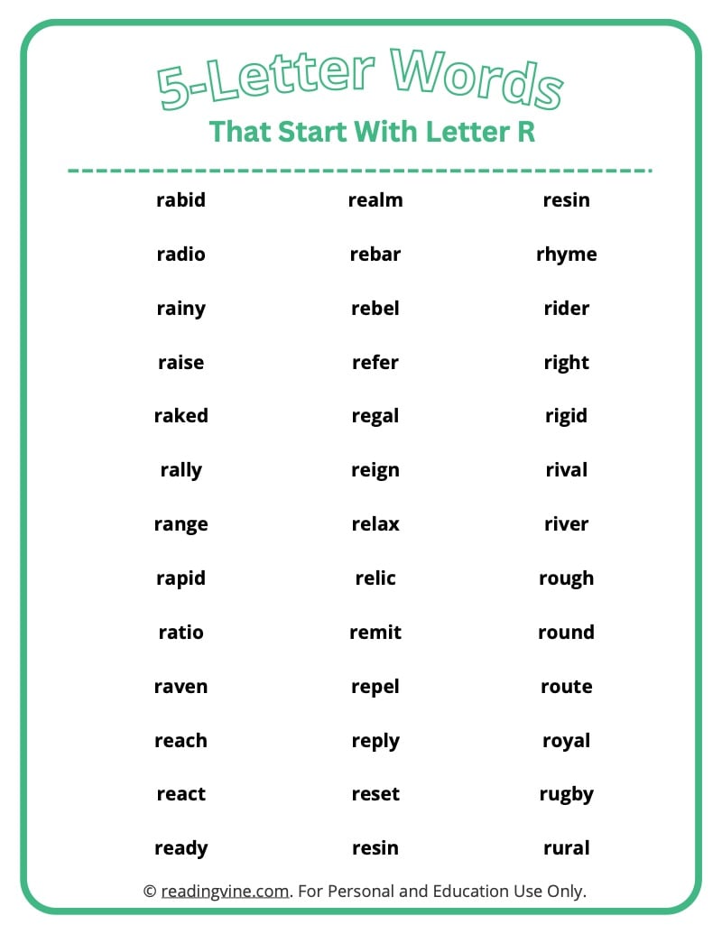 5 Letter Words With Bi