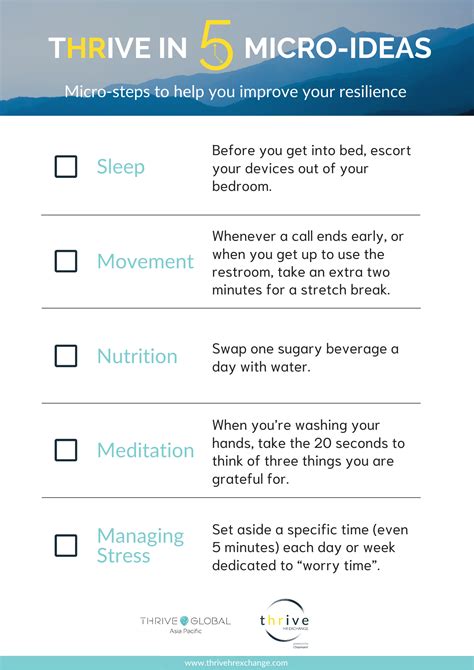 5 Micro Steps To Improve Your Resilience Thrive Hr Exchange
