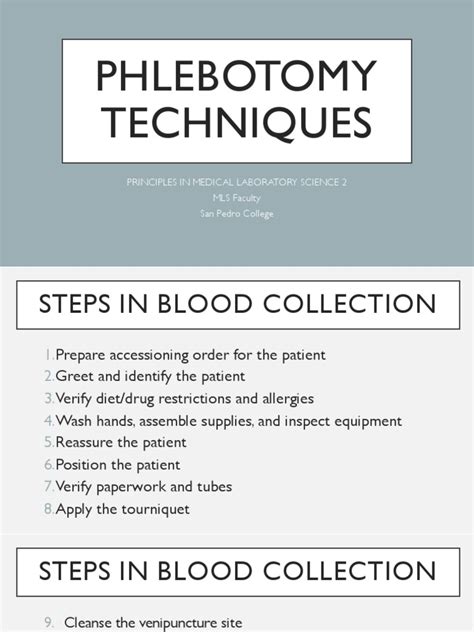 5 Phlebotomy Techniques Pdf Arm Clinical Medicine