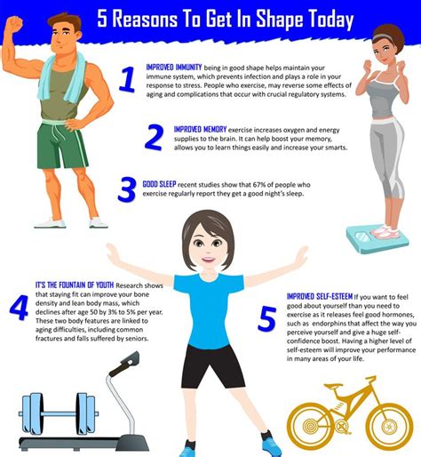 5 Reasons To Get In Shape Infographic Health Fitness Personal Development Get In Shape