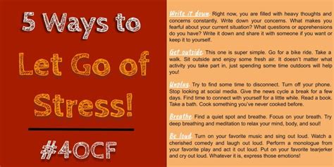 5 Ways To Let Go Of Stress 4 O Clock Faculty