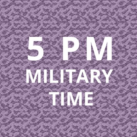 5Pm In Military Time