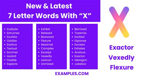 7 Letter Words With X