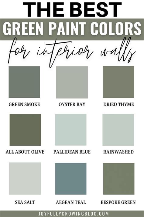 75 Best Shades Of Green Paint Colors Color Codes Lrv Light Dark