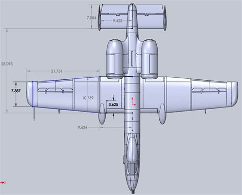 A 10 Warthog Dimensions