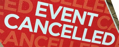 A Note From Your Publisher Info On Local Event Cancellations