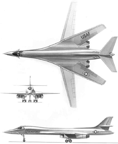 A Schematic Of The Rockwell B 1B Lancer Aircraft Image Provided With