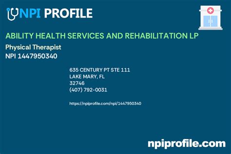 Ability Health Services And Rehab