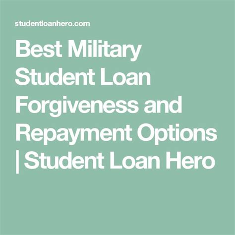 Active Military Student Loan Forgiveness