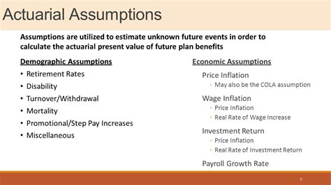 Actuarial Assumptions Ppt Download