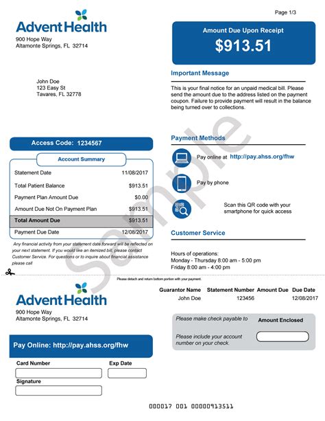 Advent Health Billing Address