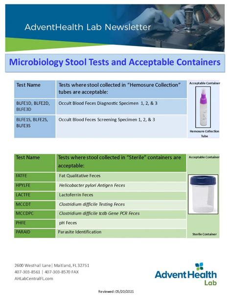 Adventhealth Lab Test Menu