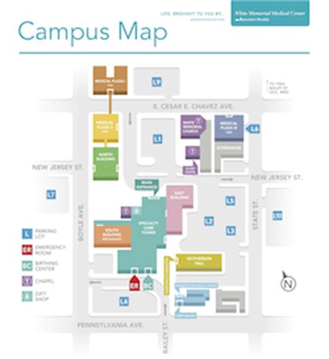 Adventist Health White Memorial Map