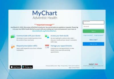 Adventist Mychart Login