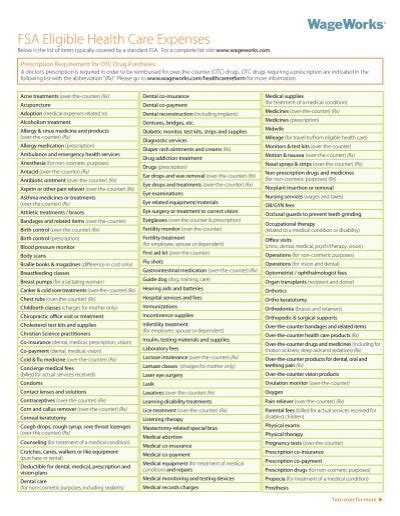 Aetna Hsa Eligible Expenses