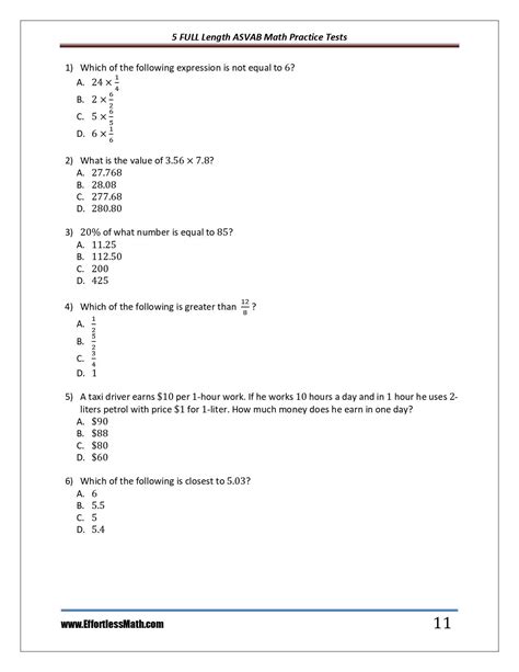 Afqt Practice Test