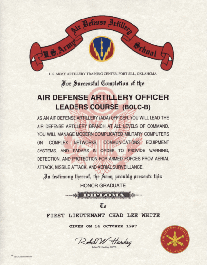 Air Defense Artillery Officer Salary