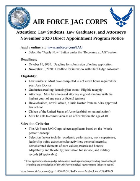 Air Force Jag Application