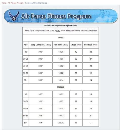 Air Force Physical Requirements Female