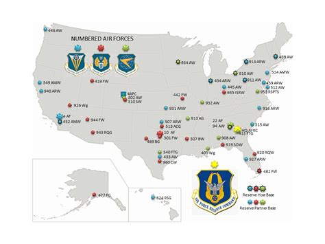 Air Force Reserve Bases Map