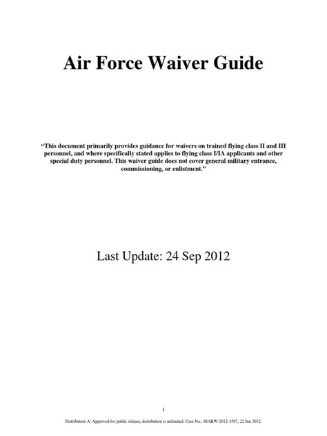 Air Force Single Parent Waiver