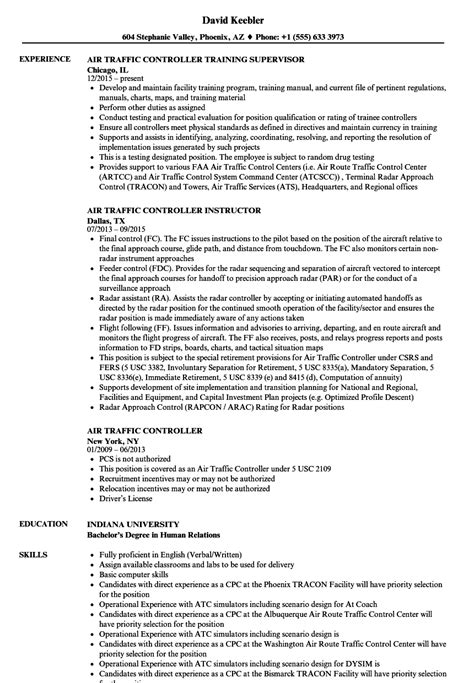 Air Traffic Controller Resume Example Free Guide