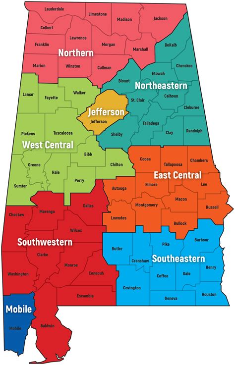 Alabama Public Health District Map