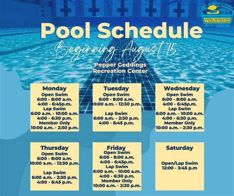 Allsport Indoor Pool Schedule