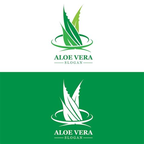 Aloe Vera Logo Health Leaf Vector Design Suitable For Beauty Salon