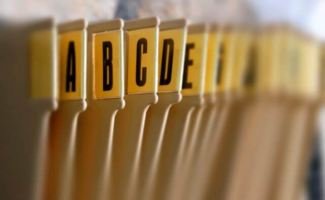 Alphabetic Filing System