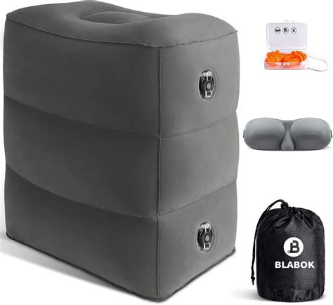 Amazon Com Blabok Inflatable Foot Rest For Air Travel Airplane Footrest Adjustable Height