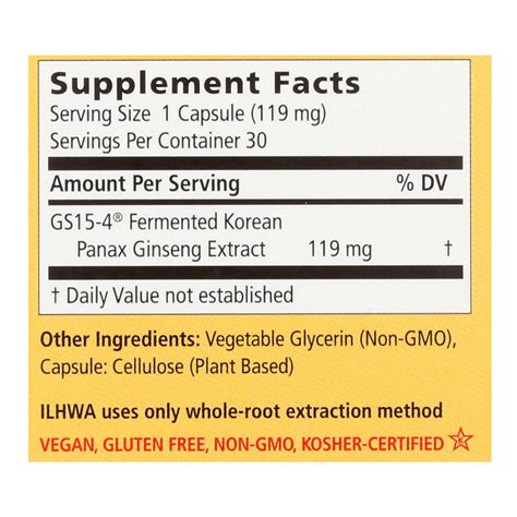 Amazon Com Ilhwa Enzyme Fermented Ginseng 30 Liquid Capsules Health Household