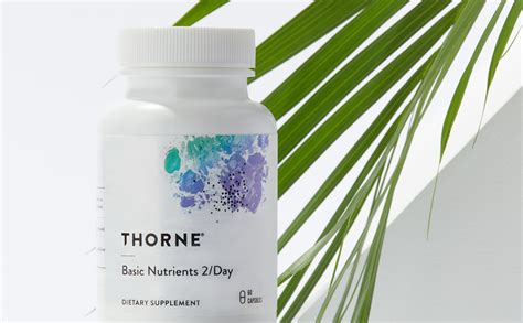 Amazon Com Thorne Basic Nutrients 2 Day Comprehensive Daily Multivitamin With Optimal Bioavailability Vitamin And Mineral Formula Gluten Free Dairy Free Soy Free 60 Capsules 30 Servings Health Household