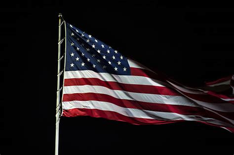 American Flag At Night