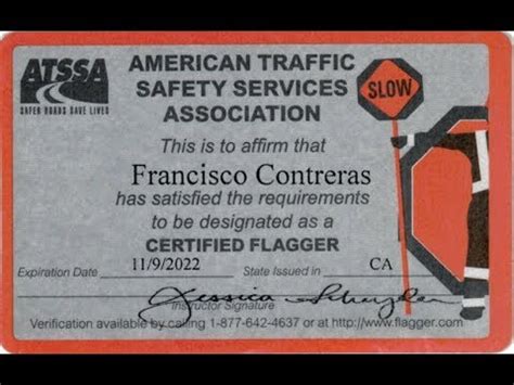 American Traffic Safety Services Association Certificate Atssa Youtube