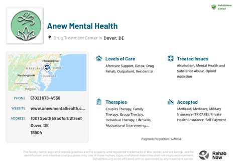 Anew Mental Health Dover Delaware Drug Rehab